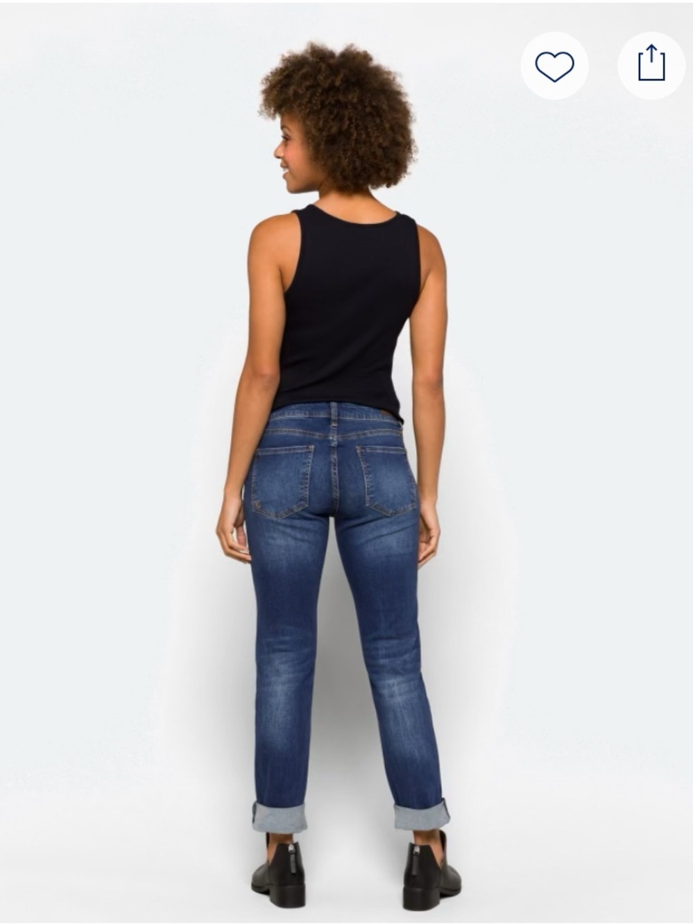 KUT Catherine Boyfriend Jeans Size 14P Made in the USA Distressed Medium Wash - Picture 2 of 16